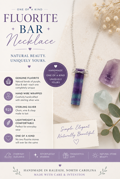 OOAK Fluorite Bar Necklace