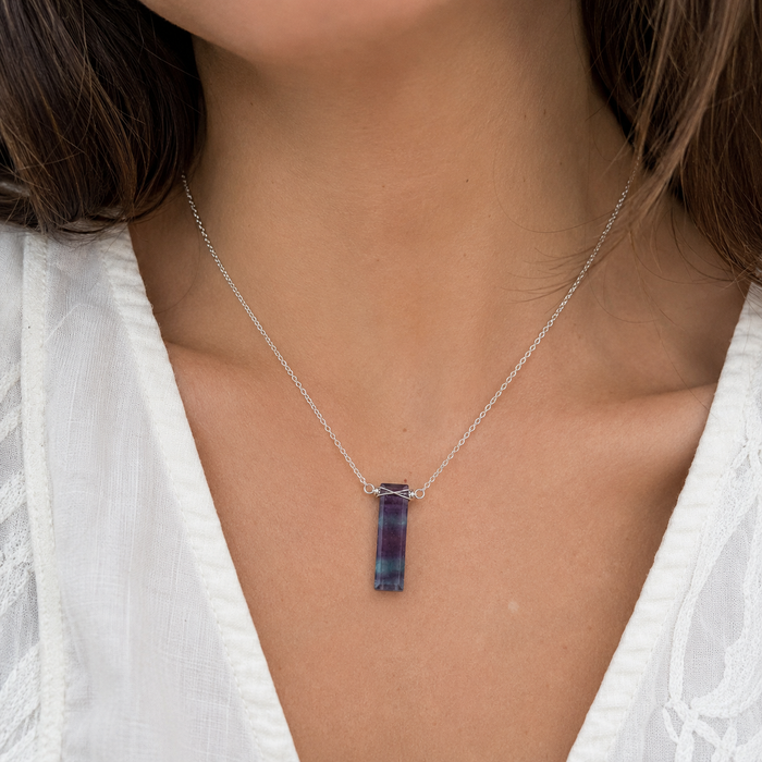 OOAK Fluorite Bar Necklace