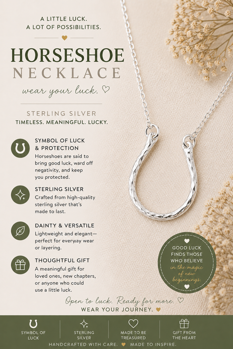 Horseshoe Necklace – Sterling Silver Lucky Charm Jewelry