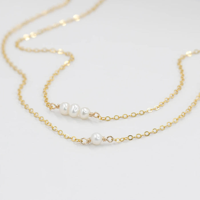 Single Freshwater Pearl Choker – Sterling Silver or 14k Gold Filled