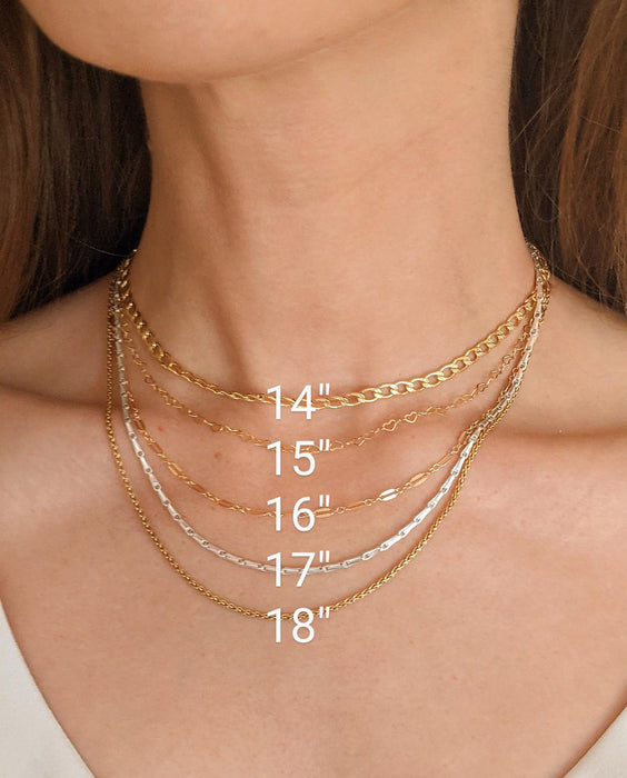 Dainty Gold Filled Heart Chain Necklace – Minimalist Everyday Jewelry, Custom Length