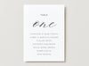 Wedding reception table number cards - printable and customizable