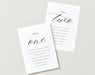 Wedding reception table number cards - printable and customizable