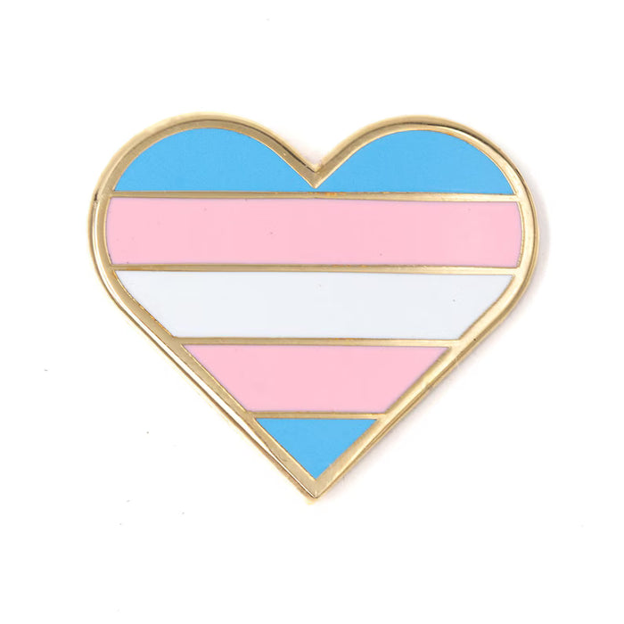 Transgender Pride Enamel Pin – Trans Flag Support & Visibility Accessory