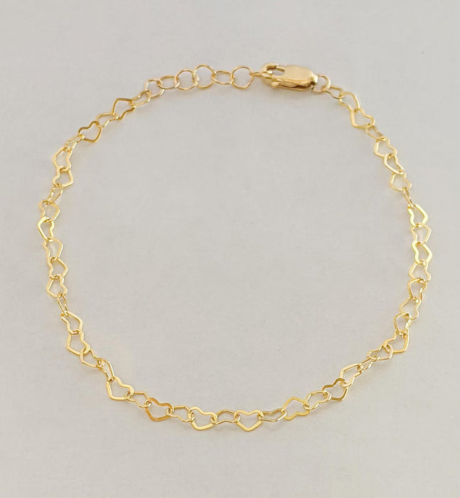 Mommy & Me Heart Bracelet Set – 14k Gold Filled
