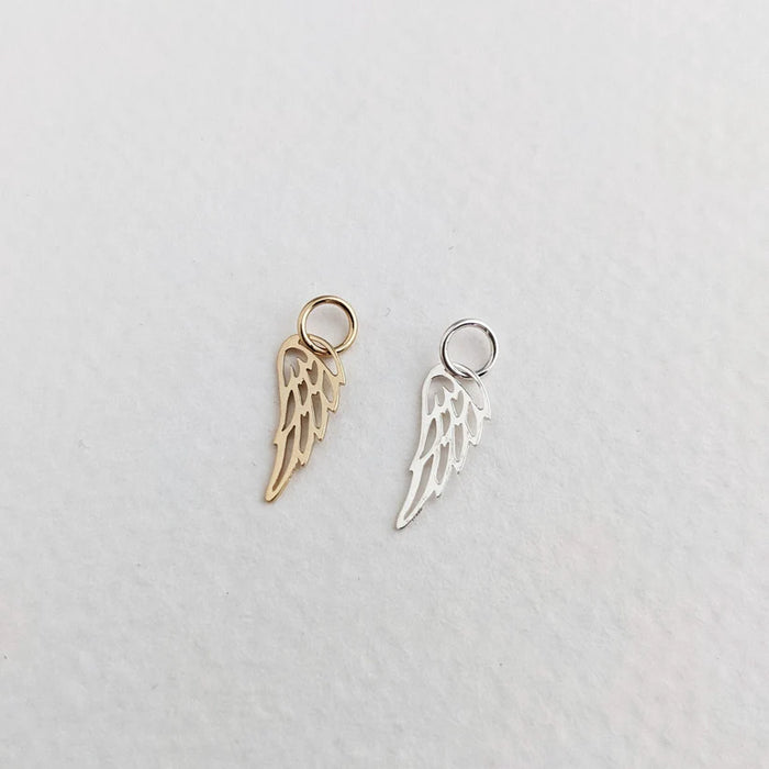 Add an Angel Wing Charm – Sterling Silver or 14k Gold Plate