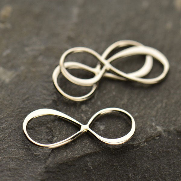 Infinity Charm Silver Links 8x19mm