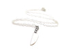 sterling silver chain with knife charm on white background