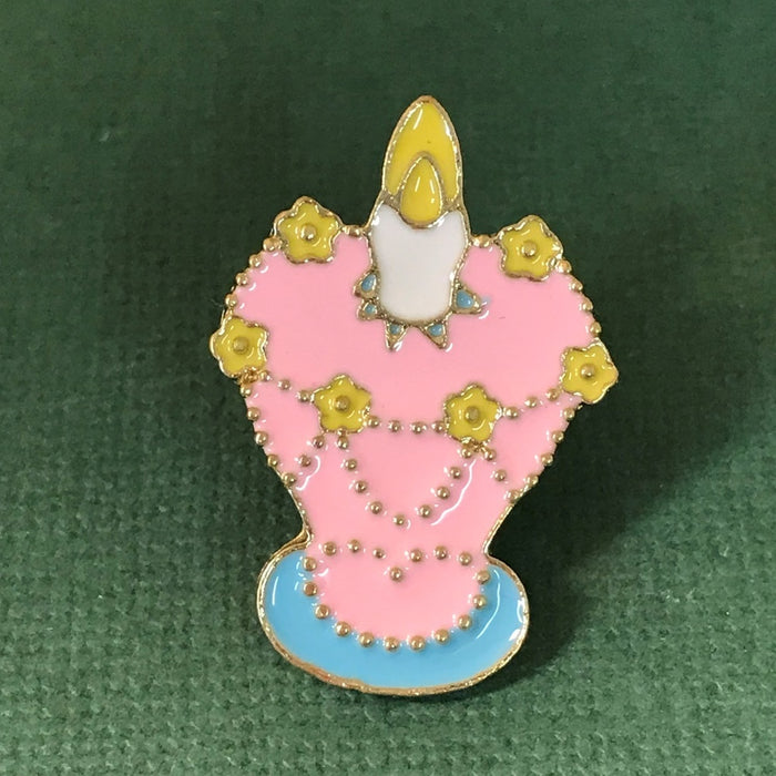 Pink Birthday Cake & Candle Enamel Pin