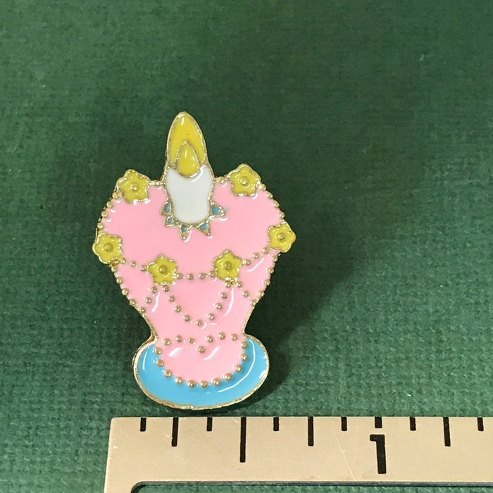 Pink Birthday Cake & Candle Enamel Pin