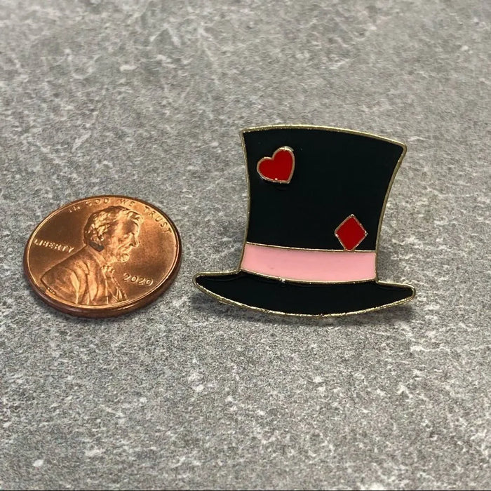 Wonderland Mad Hatter Top Hat Enamel Pin