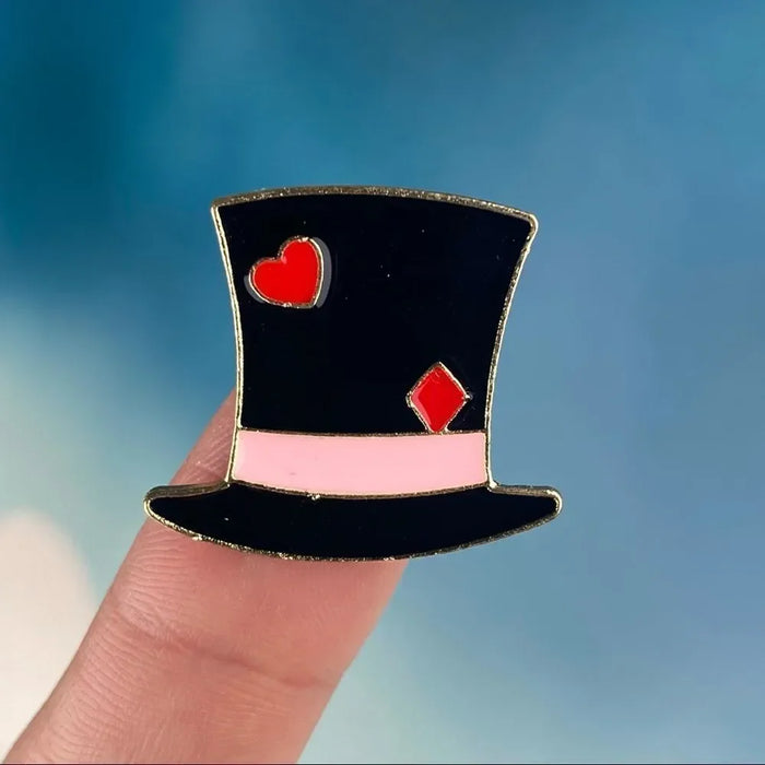Wonderland Mad Hatter Top Hat Enamel Pin