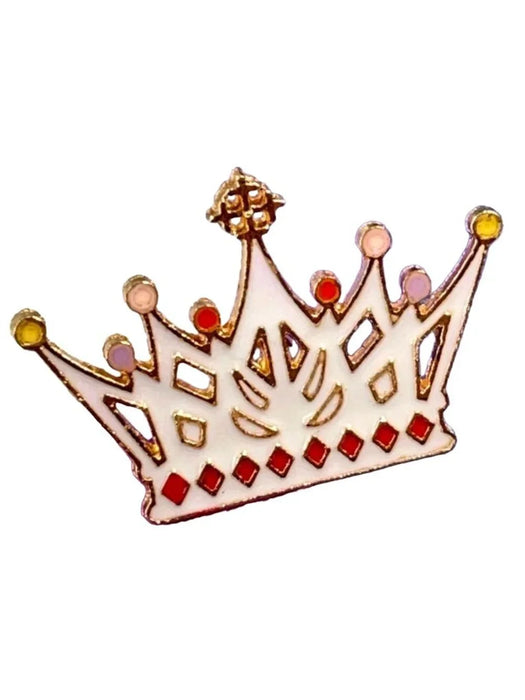 Wonderland White Crown Enamel Pin