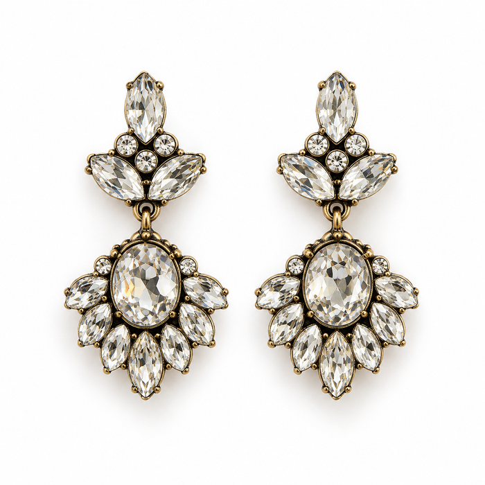 Lexi Bridal Crystal Drop Earrings