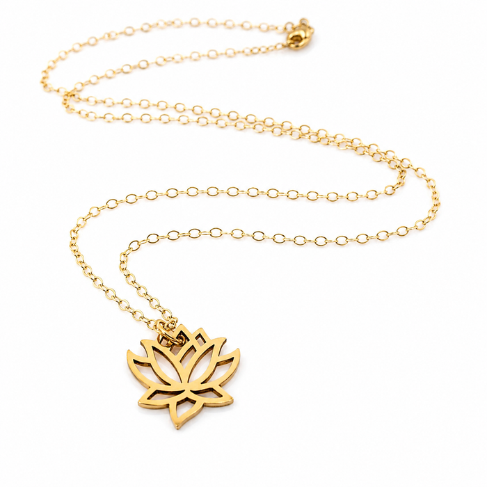 Lotus Flower Charm- Dainty 14k Gold Filled Jewelry
