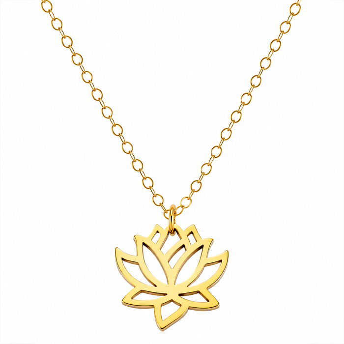 Lotus Flower Charm- Dainty 14k Gold Filled Jewelry