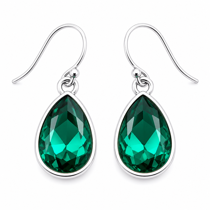 May Birthstone Earrings - Crystal Teardrop Earrings