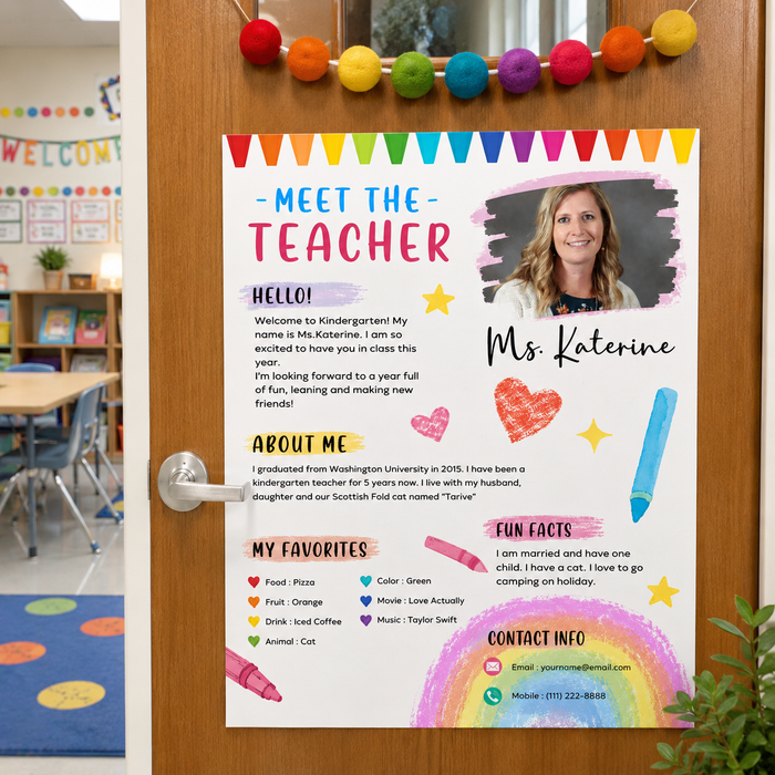 Meet the Teacher Template | Editable Canva Welcome Letter
