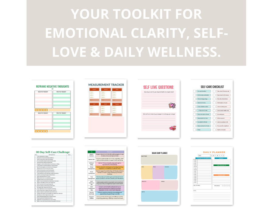 Mind Over Mood Planner – 41-Page CBT-Based Mental Wellness Workbook (Printable PDF)