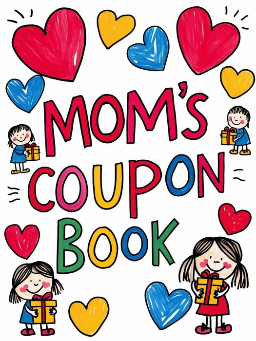 Printable Mother’s Day coupon book gift for mom - DIY project