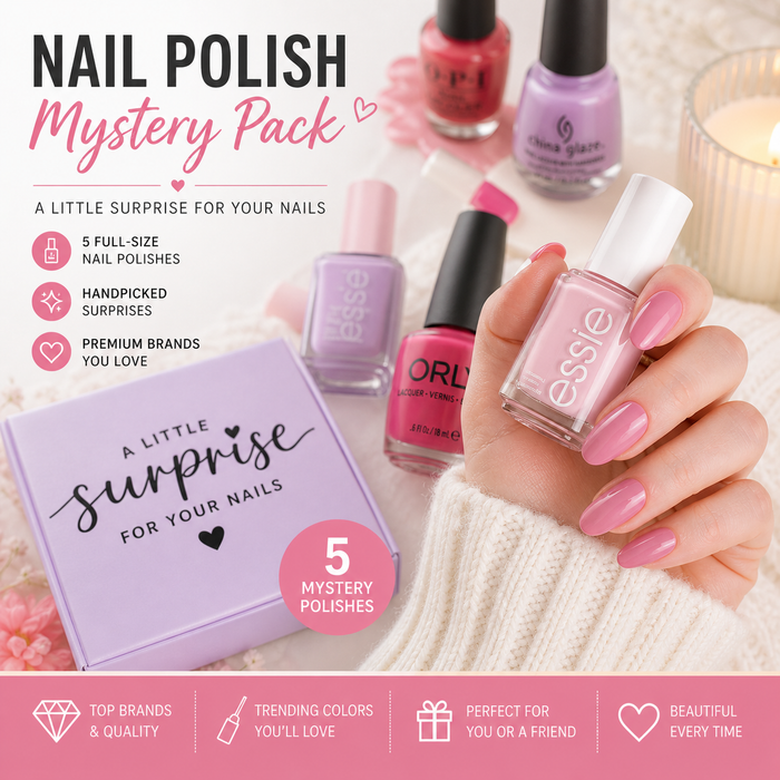 Nail Polish Mystery Box – 5, 10 or 20 Full Size Polishes  – Beauty Gift Box