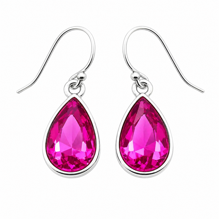 October Birthstone Earrings - Crystal Teardrop Earrings
