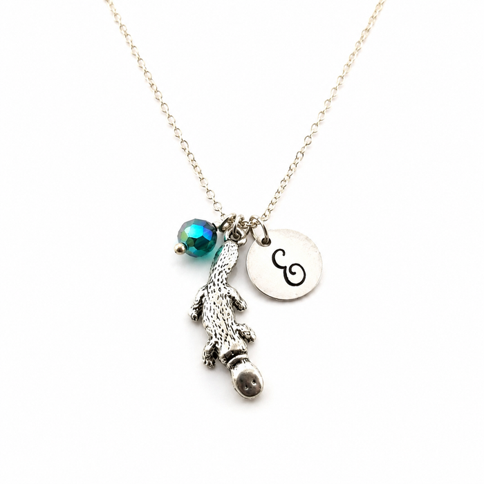 Platypus Charm Necklace – Personalized Sterling Silver Jewelry