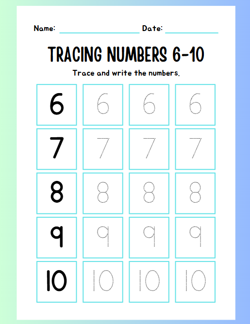 Editable Preschool Skills Workbook for Ages 3–4 – 17 Pages