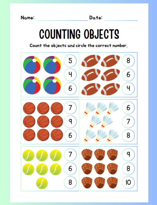 Editable Preschool Skills Workbook for Ages 3–4 – 17 Pages