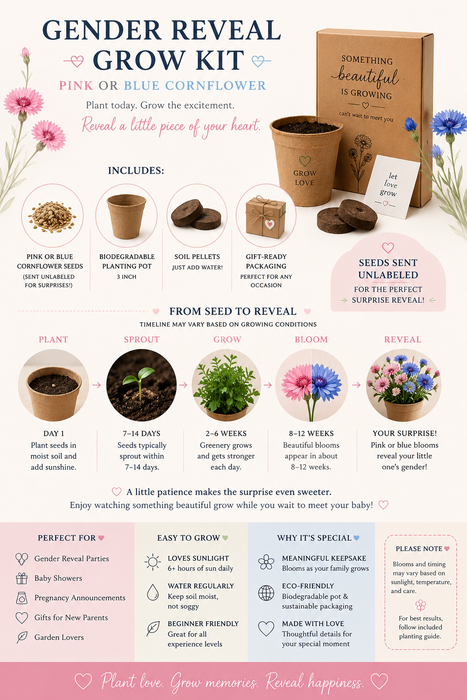Gender Reveal Grow Kit