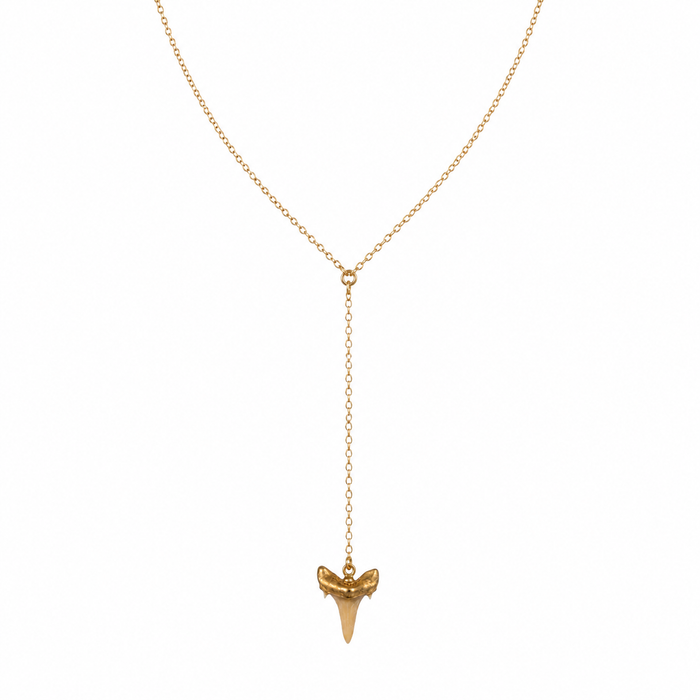 Gold Filled Shark Tooth Y Necklace