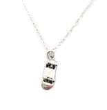 Skateboard Charm Sterling Silver Necklace