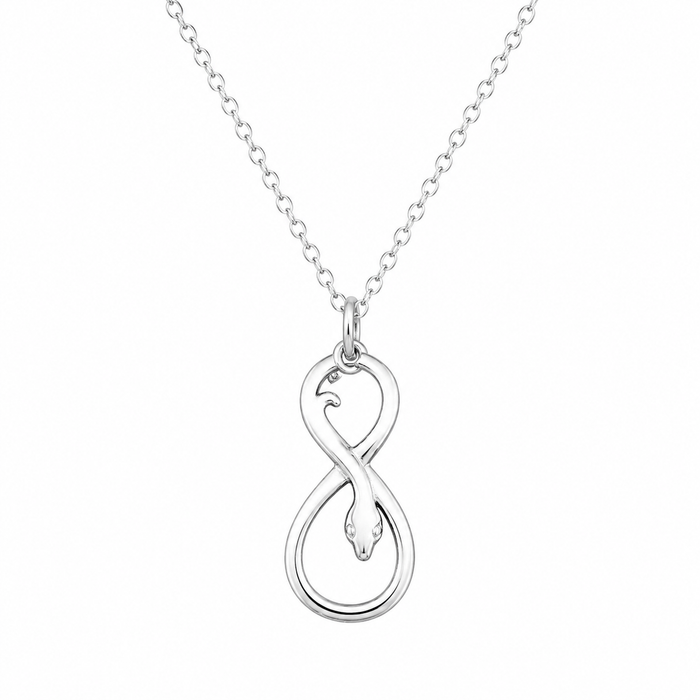 Infinity Snake Necklace - Sterling Silver Jewelry