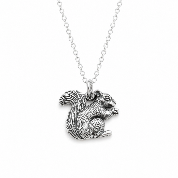 Sterling Silver Squirrel Charm - Animal Charm