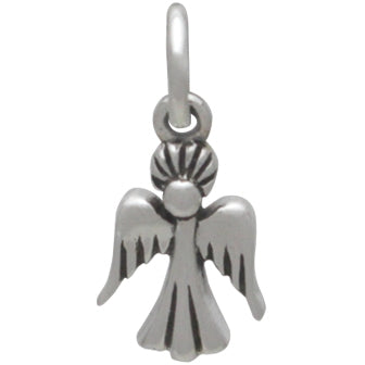 Sterling Silver Tiny Angel Charm 14x6mm