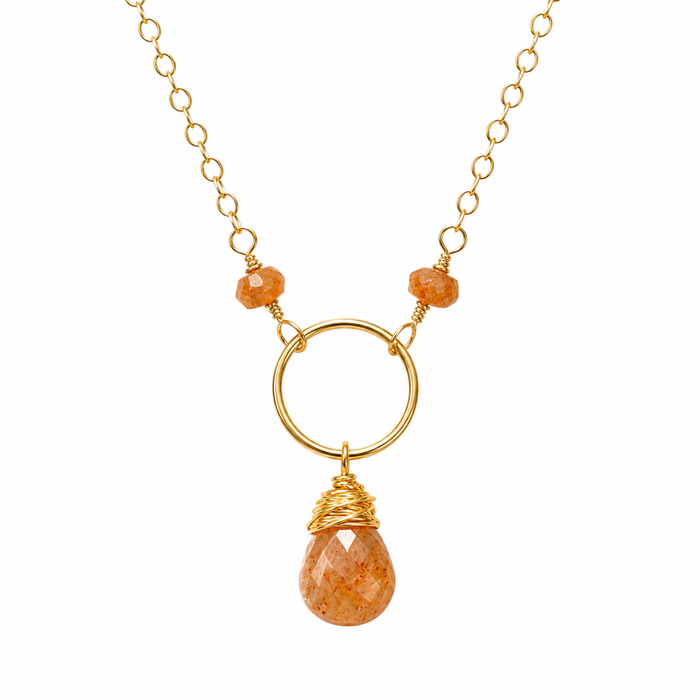 OOAK Sunstone Briolette Necklace