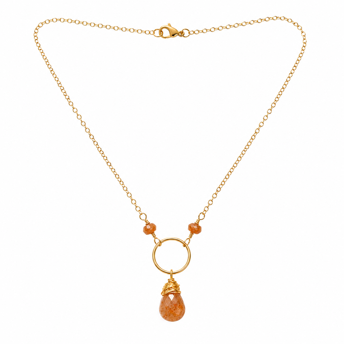 OOAK Sunstone Briolette Necklace