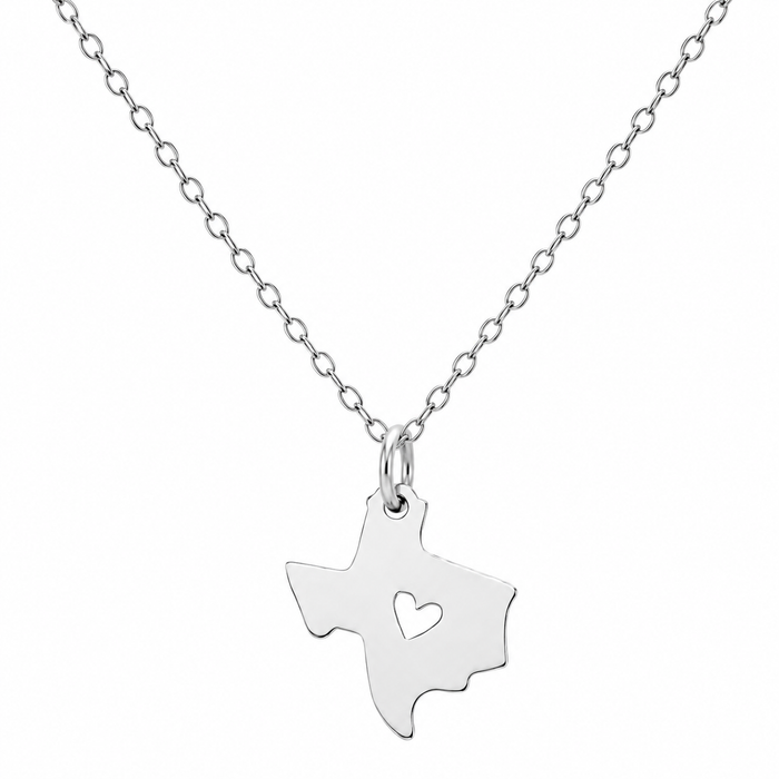Texas State Necklace – Sterling Silver Charm