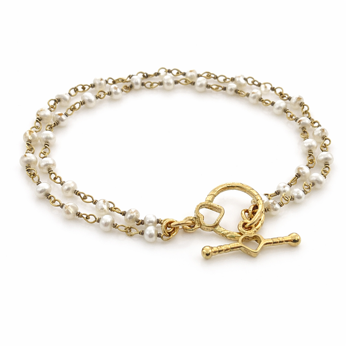 Dual Layer Freshwater Pearl Bracelet – 14K Gold Filled