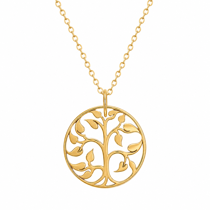 Tree of Life Necklace – Bronze Pendant on 18" Gold Filled Chain