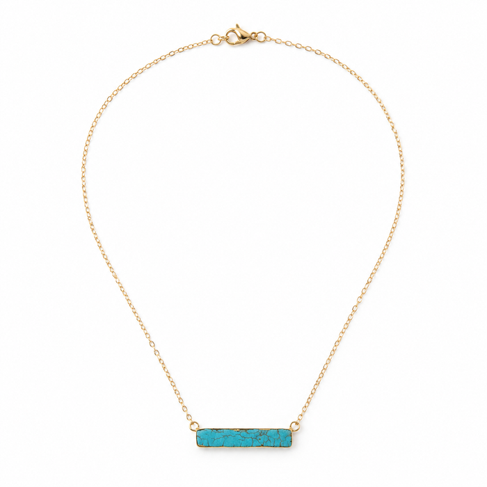 Turquoise Bar Necklace | 14k Gold Filled