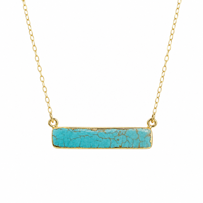 Turquoise Bar Necklace | 14k Gold Filled