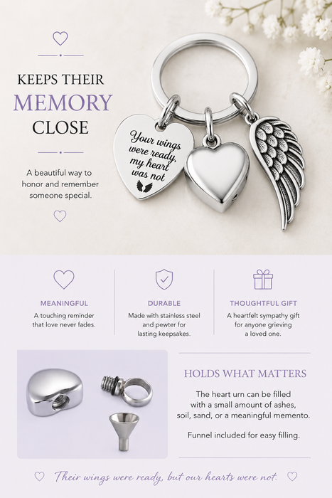 Memorial Cremation Ashes Keychain