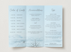 Editable Canva wedding brochure featuring travel and airplane design theme