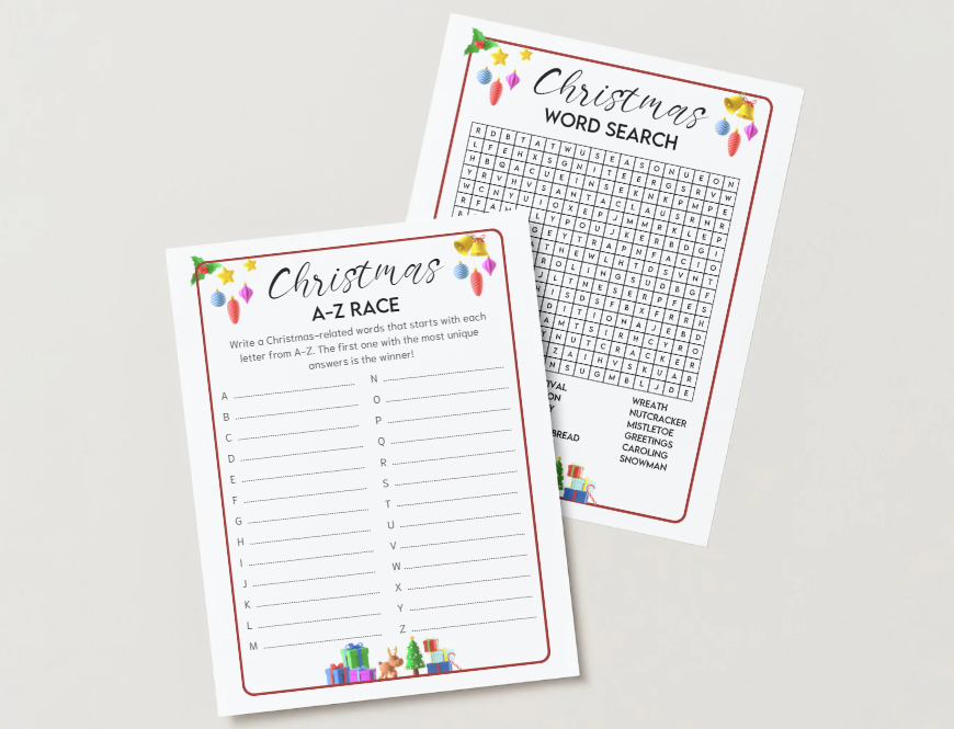 Christmas Party Games Bundle – Printable Holiday Fun!