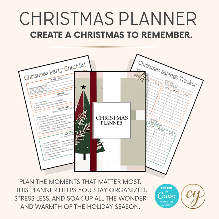 Christmas Planner Printable - 84 Page Holiday Organizer