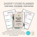 Printable 60-page Shopify store planner template - editable in Canva
