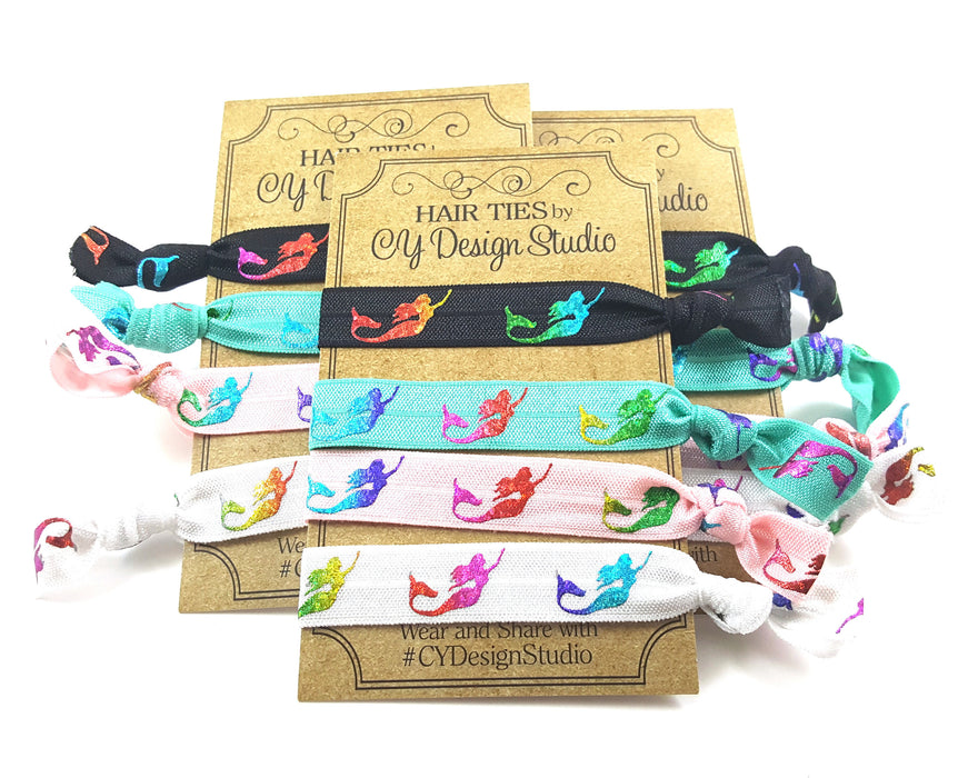 Mermaid Neon Hair Ties Set