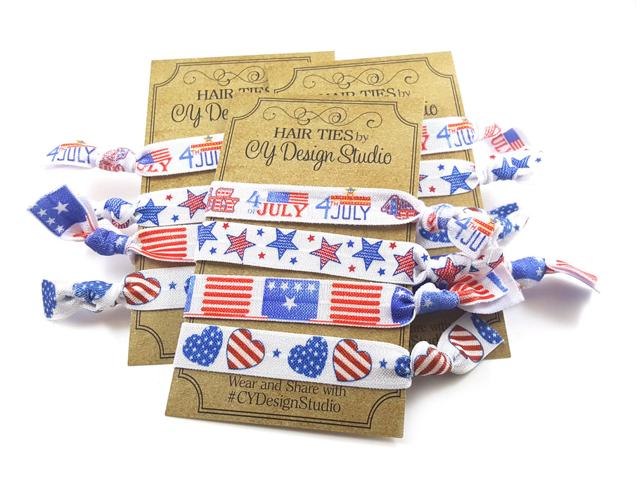 July 4th Hair Ties Set