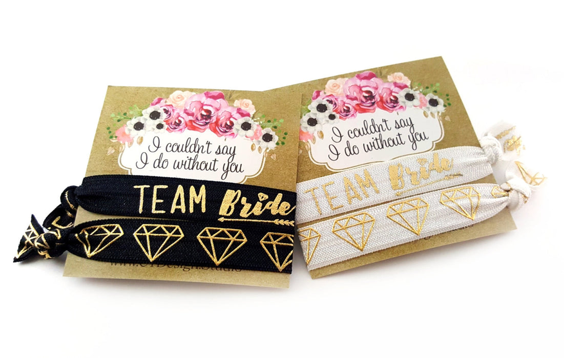 Team Bride Hair Ties Set